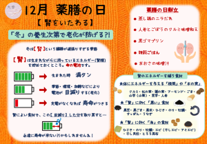 高齢者施設のお食事　薬膳の日【腎をいたわる】